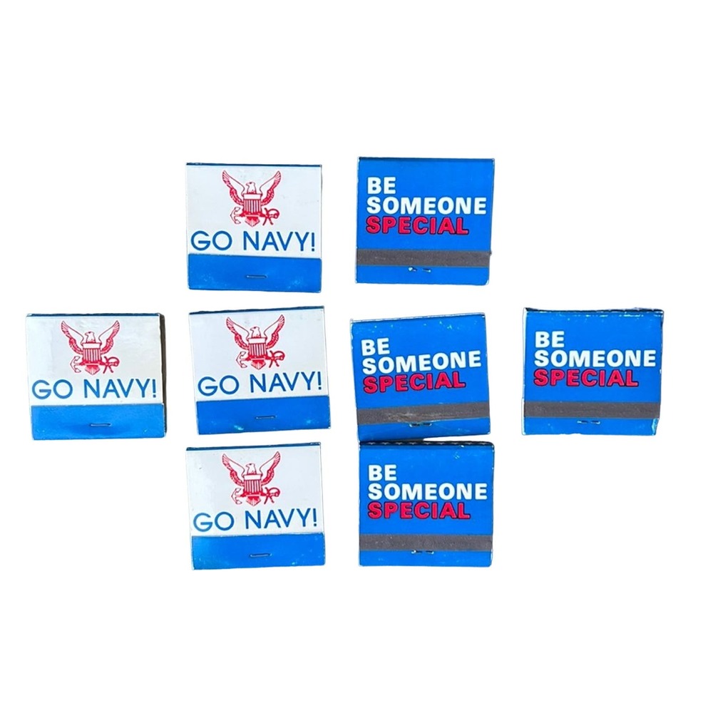 Vintage Go Navy Be Someone Special Military Slogan Matchbooks Lot